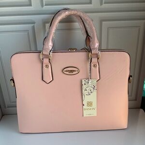 New With Tags-Dasein Emblem Pretty Pink Handbag